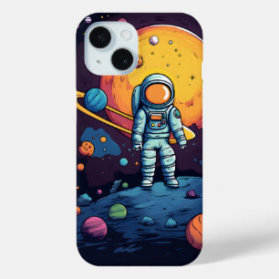 Funda Para iPhone 15 Arte del Explorador de espacios
