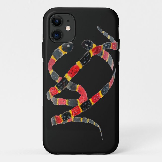 Funda De Case-Mate Para iPhone Arte del reptil que tuerce serpientes (Reverso)