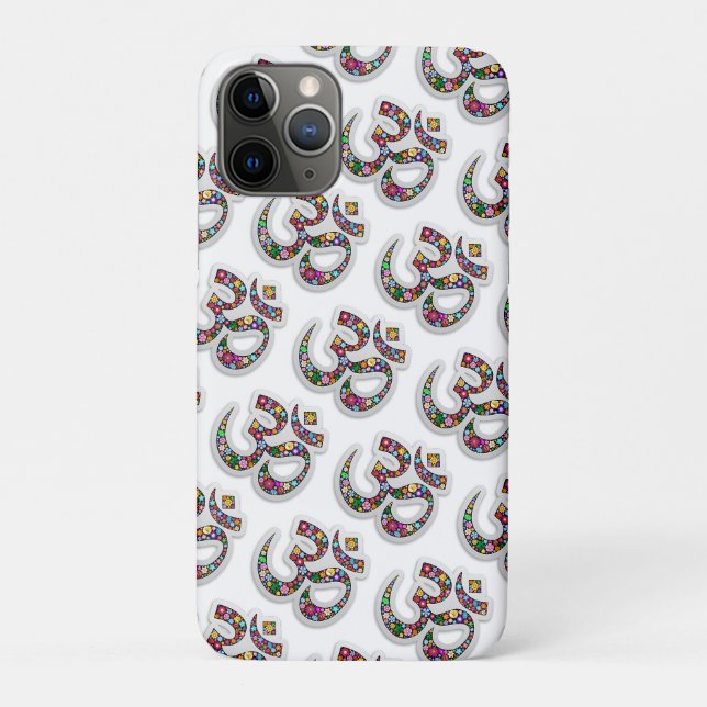 Funda De Case-Mate Para iPhone Arte del símbolo floral Namaste (Reverso)