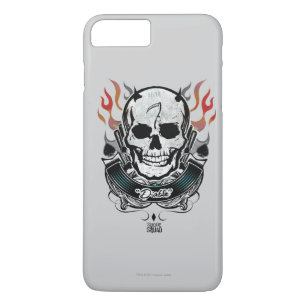 Funda Para iPhone 8 Plus/7 Plus Arte del tatuaje del cráneo y de las llamas del