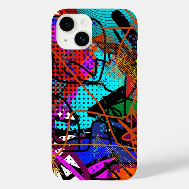 Funda De Case-Mate Para iPhone arte digital abstracto (Reverso )