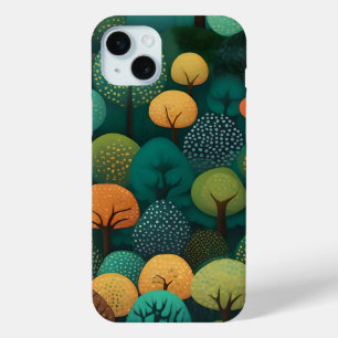 Funda Para iPhone 15 Mini Arte digital de árboles de cuajo