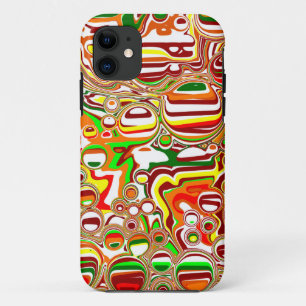 Funda Para iPhone 11 Arte digital de burbujas retro