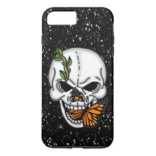 Funda Para iPhone 8 Plus/7 Plus Arte digital Skull and Butterfly