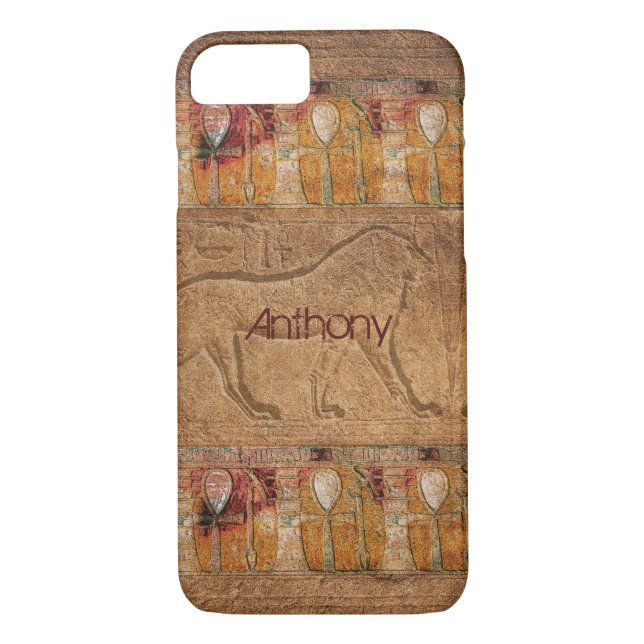 Funda De Case-Mate Para iPhone Arte egipcio personalizado (Reverso)