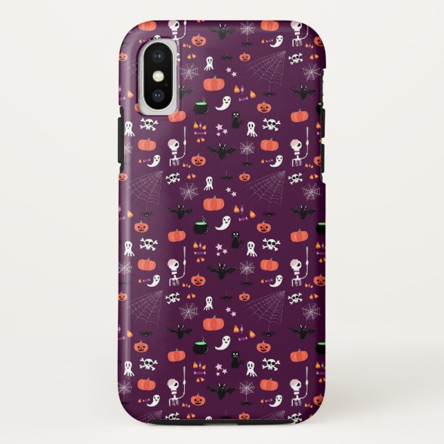 Funda De Case-Mate Para iPhone Arte espeluznante y lindo de Halloween (Reverso)