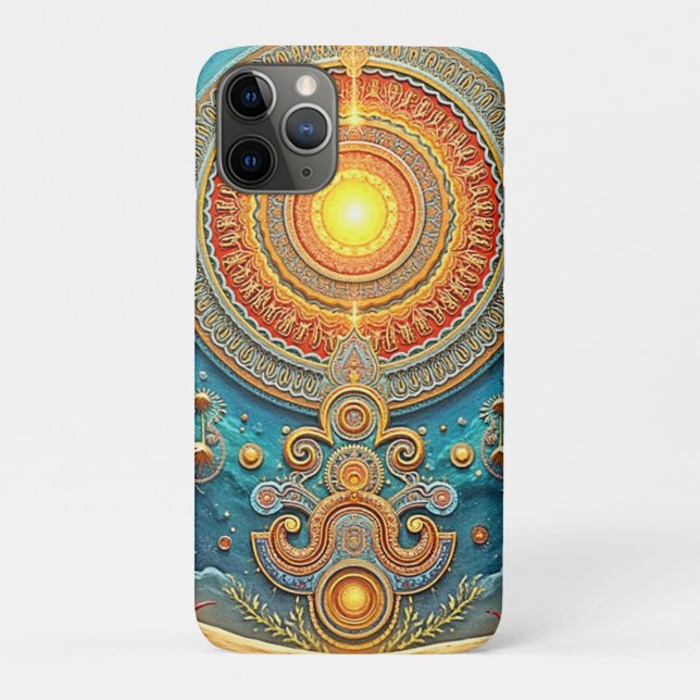 Funda De Case-Mate Para iPhone Arte espiritual de Mandala (Reverso)