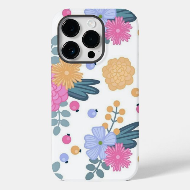 Funda De Case-Mate Para iPhone Arte floral (Reverso )
