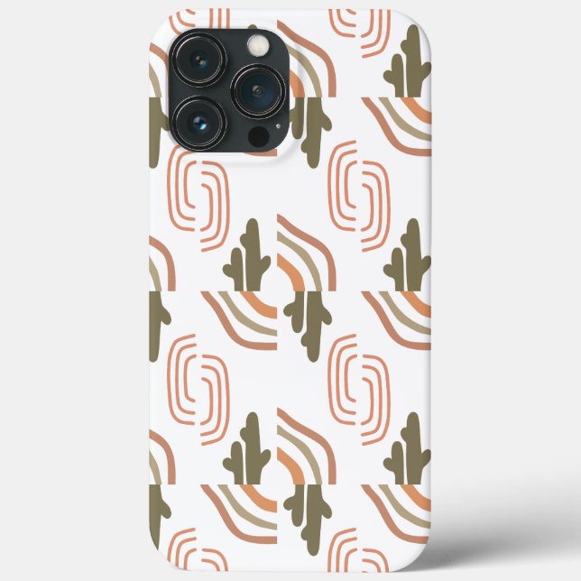 Funda De Case-Mate Para iPhone arte floral abstracto (Reverso )