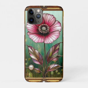 Funda Para iPhone 11 Pro Arte floral en elegante marco dorado