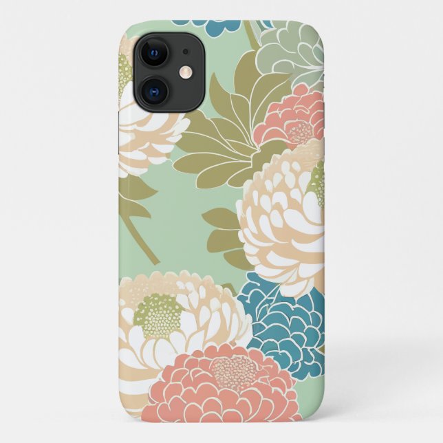 Funda De Case-Mate Para iPhone Arte floral japonés (Reverso)