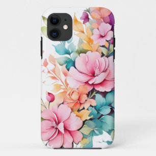 Funda Para iPhone 11 arte floral pastel