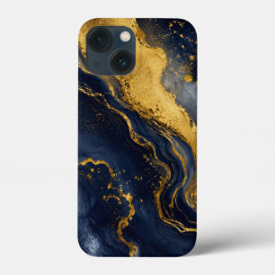 Funda Para iPhone 13 Mini Arte fluido abstracto de mármol de lujo personaliz