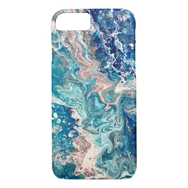 Funda De Case-Mate Para iPhone Arte flúido oceánico (Reverso)