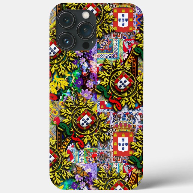 Funda De Case-Mate Para iPhone Arte folclórico de Portugal (Reverso )