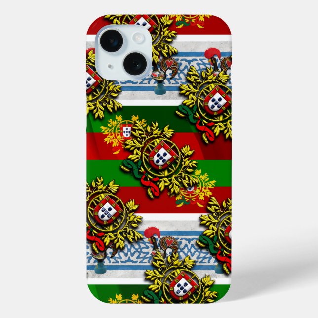 Funda De Case-Mate Para iPhone Arte folclórico de Portugal (Reverso )