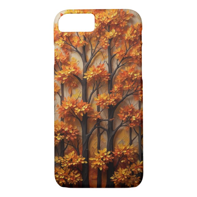 Funda De Case-Mate Para iPhone Arte forestal otoñal (Reverso)