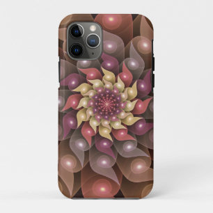 Funda Para iPhone 11 Pro Arte fractal abstracto moderno surrealista de flor