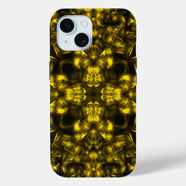 Funda De Case-Mate Para iPhone Arte fractal de energía sagrada dorada (Reverso )