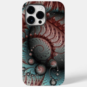 Funda Para iPhone 14 Pro Max De Case-Mate Arte fractal de fantasía vívida abstracta marrón a