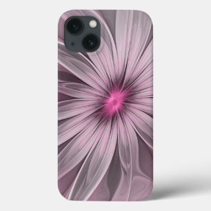 Funda Para iPhone 13 Arte fractal floral de ciruela abstracto flor fant
