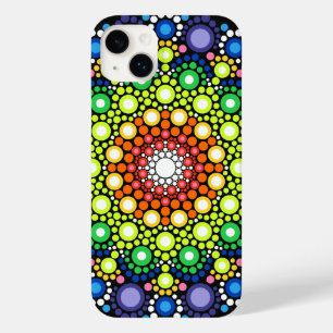 Funda Para iPhone 14 Plus De Case-Mate Arte Fractal Floral Dotado Retro Mandala