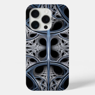 Funda Para iPhone 15 Pro Arte fractal geométrico en el salón esquelético