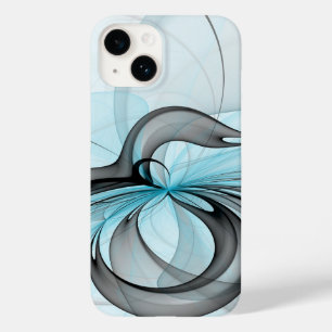 Funda Para iPhone 14 De Case-Mate Arte fractal moderno gris antracita abstracto
