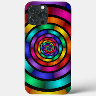 Funda Para iPhone 13 Pro Max Arte fractal moderno y psicodélico