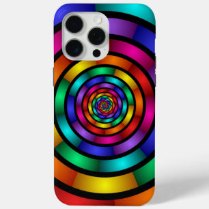 Funda Para iPhone 15 Pro Max Arte fractal moderno y psicodélico