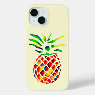 Funda Para iPhone 15 Arte fresco de piña divertida