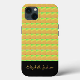 Funda Para iPhone 13 Arte geométrico, colores de atardecer tropical afr