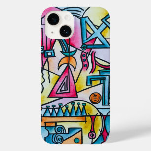 Funda Para iPhone 14 De Case-Mate Arte Geométrico Daydream-Whimsical Moderno Bauhaus