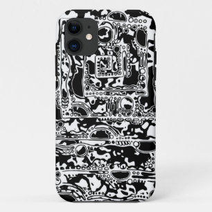 Funda Para iPhone 11 Arte Geométrico Negro Y Blanco 25