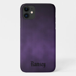 Funda Para iPhone 11 Arte Gótico Violeta y Negro Personalizado
