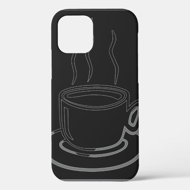 Funda De Case-Mate Para iPhone Arte gráfico de la Copa del Café (Reverso )