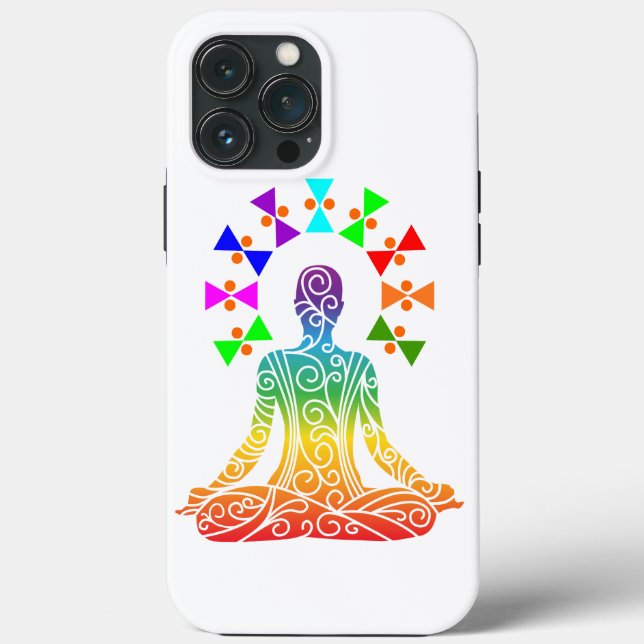 Funda De Case-Mate Para iPhone Arte gráfico del Día del Yoga (Reverso )