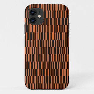 Funda Para iPhone 11 arte gráfico geométrico moderno, moderno y naranja