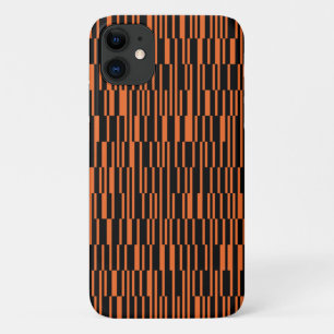Funda Para iPhone 11 arte gráfico geométrico moderno, moderno y naranja