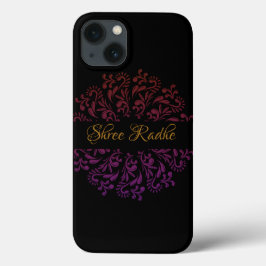 Funda Para iPhone 13 Arte Hare Krishna - Tipografía de Shree Radhe
