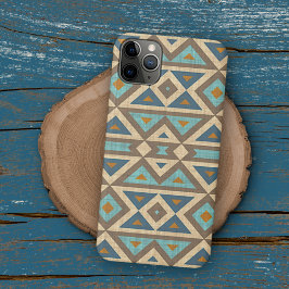 Funda Para iPhone 11 Pro Max Arte Indio Americano Turquesa Naranja Marrón