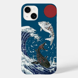 Funda Para iPhone 14 De Case-Mate Arte japonés KOI, yinyang
