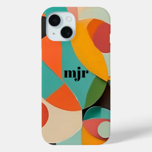 Funda Para iPhone 15 Arte Moderno De Mediados Del Siglo, Diversos Color