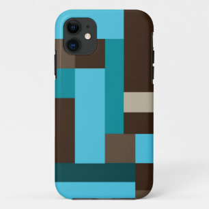 Funda Para iPhone 11 Arte moderno geométrico del trullo y de Brown de