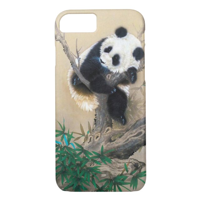 Funda De Case-Mate Para iPhone Arte mullido dulce lindo chino fresco del árbol (Reverso)