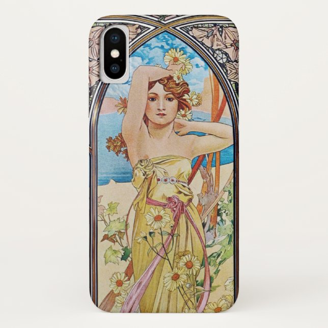 Funda De Case-Mate Para iPhone Arte Nouveau de la alba de Alfonso Mucha (Reverso)