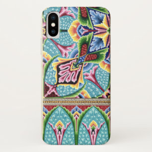 Funda Para iPhone X Arte nuevo abstracto patrón de arte textil azul ro