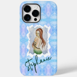 Funda Para iPhone 14 Pro Max De Case-Mate Arte Original Acuarela de Sirena Personalizado