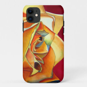 Funda Para iPhone 11 Arte original de acuarela de flor de rosa amarilla