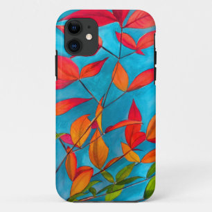 title_seo2 Arte original de acuarela de hojas de naranja de O